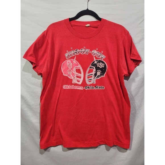 Vintage Bedlam Oklahoma State Cowboys Vs Oklahoma Sooners XL Football Tshirt - Picture 1 of 9